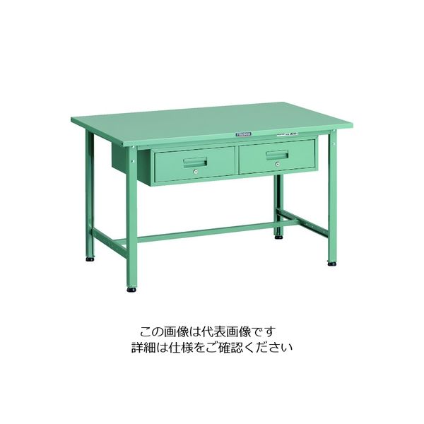 TRUSCO SAE型作業台 1200X750XH740 2列引出し付 GN色 SAE-1200FL2≪お取寄商品≫≪代引不可≫ TRUSCO SAE型作業台 1200X750XH740 2列引出し付 GN色 SAE-1200FL2≪お取寄商品≫≪代引不可≫
