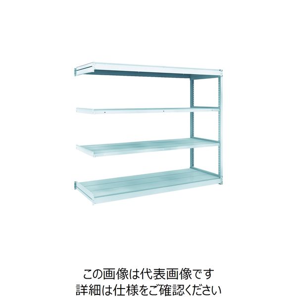 トラスコ中山 TRUSCO TUG型軽量棚100kg連結 1840X624XH1500 4段 TUG100-56L-4B 1台(1個)（直送品）