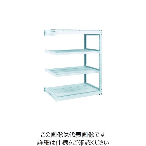 TRUSCO TUG型軽量ボルトレス棚 100kg 連結型 940×624×H1200 4段 TUG100-43L-4B 1台(1個)（直送品）