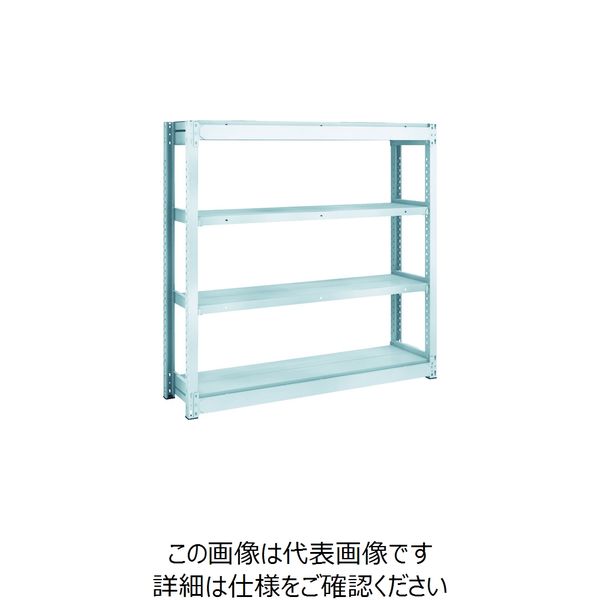 TRUSCO TUG型軽量ボルトレス棚 100kg 単体型 1240×324×H1200 4段 TUG100-44K-4 1台(1個)（直送品）