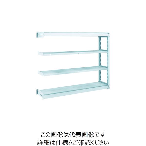 TRUSCO TUG型軽量ボルトレス棚 100kg 連結型 1540×324×H1200 4段 TUG100-45K-4B 1台(1個)（直送品）