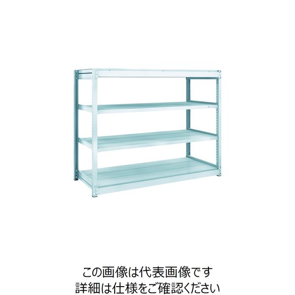 TRUSCO TUG型軽量ボルトレス棚 100kg 単体型 1540×624×H1200 4段 TUG100-45L-4 1台(1個)（直送品）
