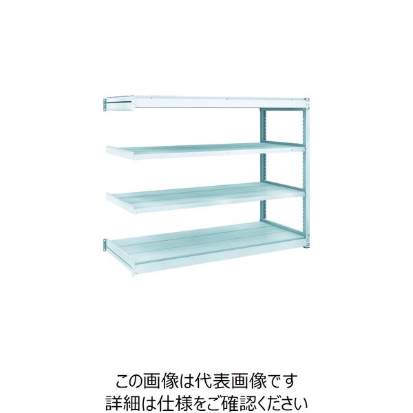 TRUSCO TUG型軽量ボルトレス棚 100kg 連結型 1540×624×H1200 4段 TUG100-45L-4B 1台(1個)（直送品）