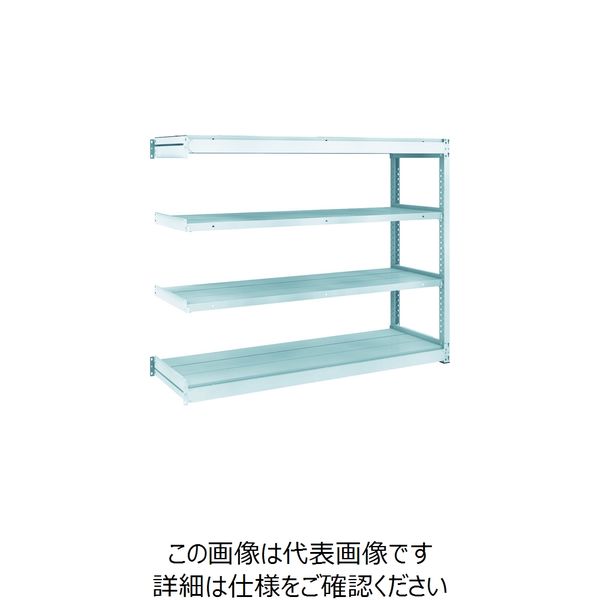 TRUSCO TUG型軽量ボルトレス棚 100kg 連結型 1540×474×H1200 4段 TUG100-45S-4B 1台(1個)（直送品）