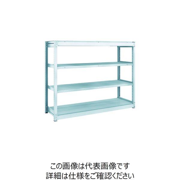 TRUSCO TUG型軽量ボルトレス棚 100kg 単体型 1540×474×H1200 4段 TUG100-45S-4 1台(1個)（直送品）