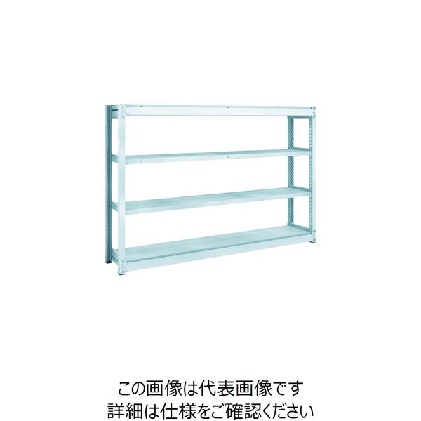 TRUSCO TUG型軽量ボルトレス棚 100kg 単体型 1840×324×H1200 4段 TUG100-46K-4 1台(1個)（直送品）