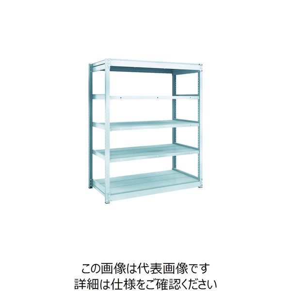 TRUSCO TUG型軽量ボルトレス棚 100kg 単体型 1240×624×H1500 5段 TUG100-54L-5 1台(1個)（直送品）