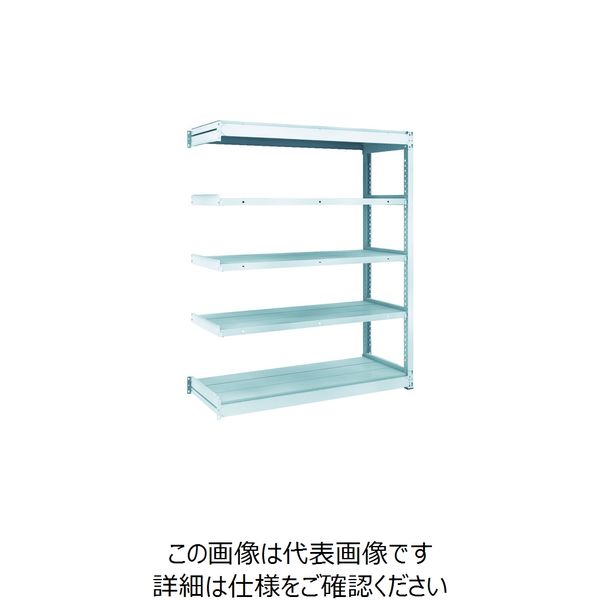 TRUSCO TUG型軽量ボルトレス棚 100kg 連結型 1240×474×H1500 5段 TUG100-54S-5B 1台(1個)（直送品）