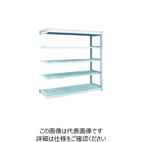 TRUSCO TUG型軽量ボルトレス棚 100kg 連結型 1540×474×H1500 5段 TUG100-55S-5B 1台(1個)（直送品）