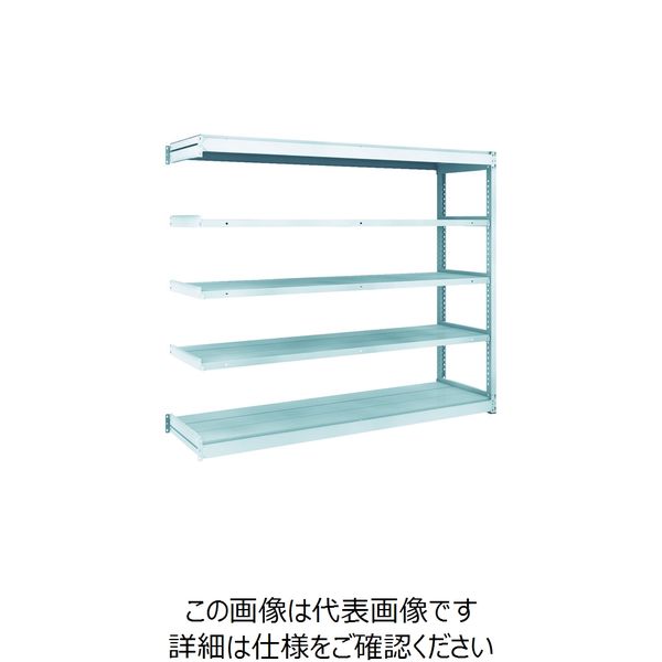 TRUSCO TUG型軽量ボルトレス棚 100kg 連結型 1840×474×H1500 5段 TUG100-56S-5B 1台(1個)（直送品）