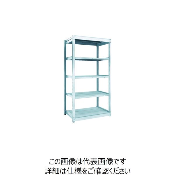 TRUSCO TUG型軽量ボルトレス棚 100kg 単体型 940×624×H1800 5段 TUG100-63L-5 1台(1個)（直送品）