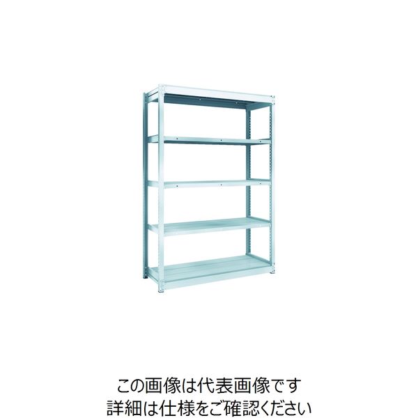 TRUSCO TUG型軽量ボルトレス棚 100kg 単体型 1240×474×H1800 5段 TUG100-64S-5 1台(1個)（直送品）