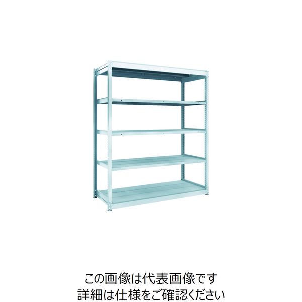 TRUSCO TUG型軽量ボルトレス棚 100kg 単体型 1540×624×H1800 5段 TUG100-65L-5 1台(1個)（直送品）