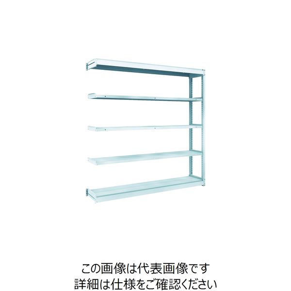 TRUSCO TUG型軽量ボルトレス棚 100kg 連結型 1840×324×H1800 5段 TUG100-66K-5B 1台(1個)（直送品）