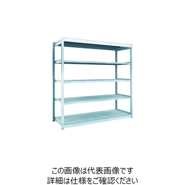 TRUSCO TUG型軽量ボルトレス棚 100kg 単体型 1840×624×H1800 5段 TUG100-66L-5 1台(1個)（直送品）