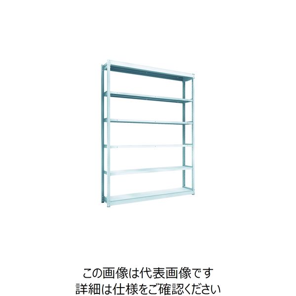 TRUSCO TUG型軽量ボルトレス棚 100kg 単体型 1840×324×H2400 6段 TUG100-86K-6 1台(1個)（直送品）
