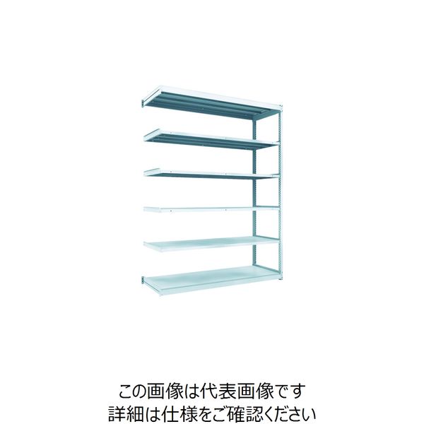 TRUSCO TUG型軽量ボルトレス棚 100kg 連結型 1840×624×H2400 6段 TUG100-86L-6B 1台(1個)（直送品）