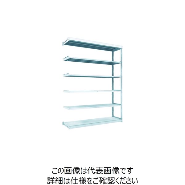 TRUSCO TUG型軽量ボルトレス棚 100kg 連結型 1840×474×H2400 6段 TUG100-86S-6B 1台(1個)（直送品）
