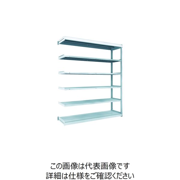 TRUSCO TUG型軽量ボルトレス棚 100kg 連結型 1840×474×H2100 6段 TUG100-76S-6B 1台(1個)（直送品）