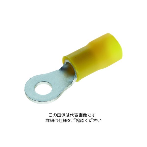 トラスコ中山 TRUSCO 絶縁被覆付圧着端子 拡管形 丸形 100個入 TRBV0.3-3-Y 1箱(100個) 207-3908（直送品）