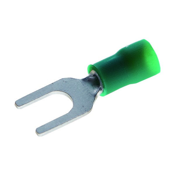トラスコ中山 TRUSCO 絶縁被覆付圧着端子 拡管形 Y形 100個入 TBVF1.25-3.5-G 1箱(100個) 207-3888（直送品）