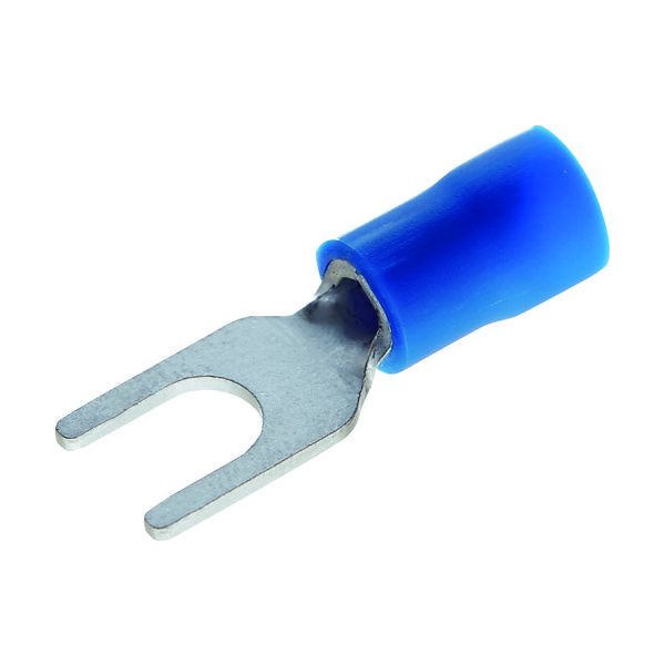 トラスコ中山 TRUSCO 絶縁被覆付圧着端子 拡管形 Y形 100個入 TBVF2-4-B 1箱(100個) 207-3898（直送品）