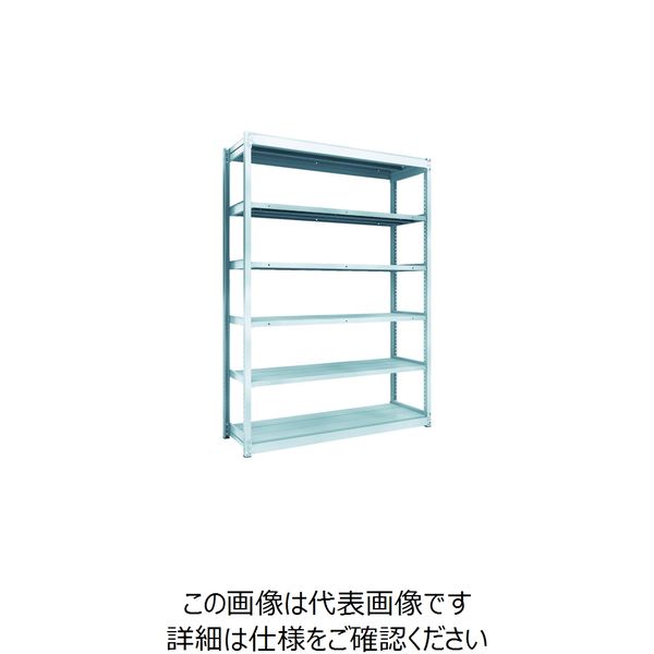 TRUSCO TUG型軽量ボルトレス棚 100kg 単体型 1540×474×H2100 6段 
