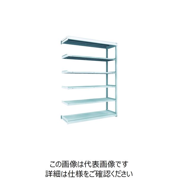 TRUSCO TUG型軽量ボルトレス棚 100kg 連結型 1540×474×H2100 6段 TUG100-75S-6B 1台(1個)（直送品）