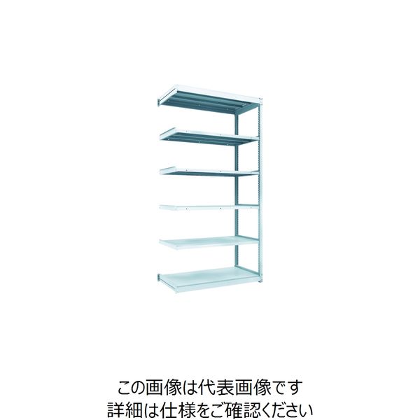 TRUSCO TUG型軽量ボルトレス棚 100kg 連結型 1240×624×H2400 6段 TUG100-84L-6B 1台(1個)（直送品）