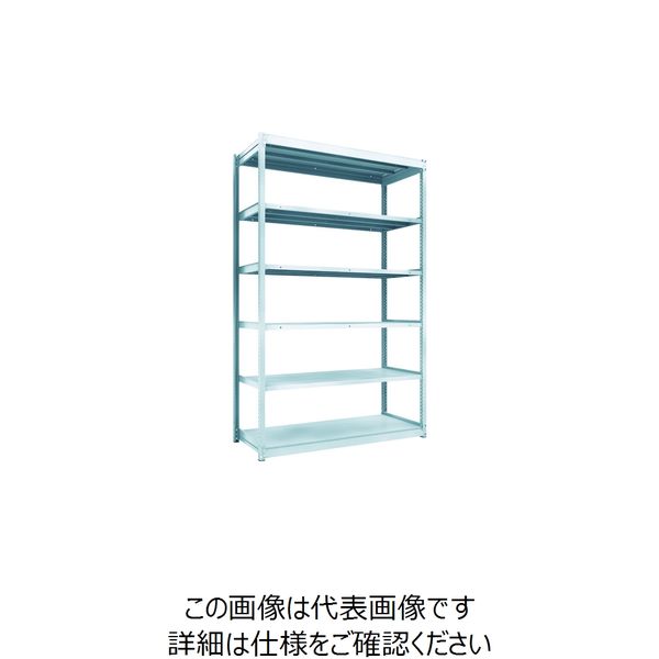 TRUSCO TUG型軽量ボルトレス棚 100kg 単体型 1540×624×H2400 6段 TUG100-85L-6 1台(1個)（直送品）