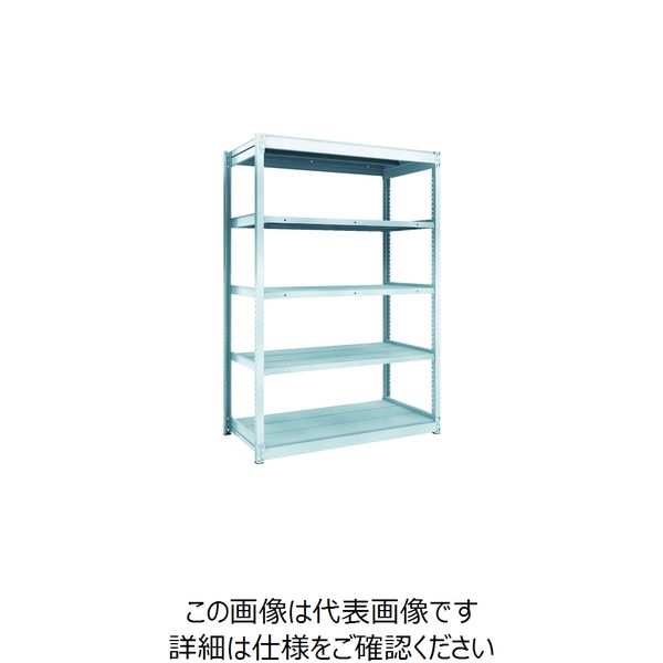 TRUSCO TUG型軽量ボルトレス棚 100kg 単体型 1240×624×H1800 5段 TUG100-64L-5 1台(1個)（直送品）
