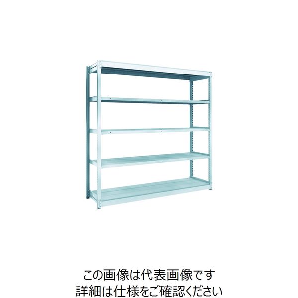 TRUSCO TUG型軽量ボルトレス棚 100kg 単体型 1840×474×H1800 5段 TUG100-66S-5 1台(1個)（直送品）