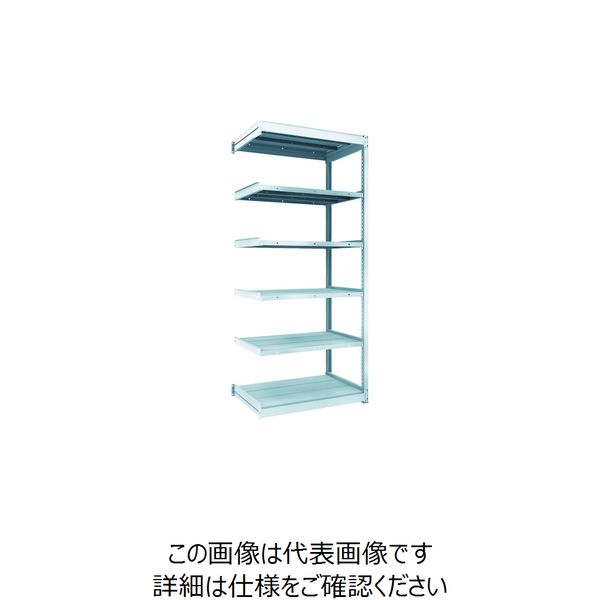 TRUSCO TUG型軽量ボルトレス棚 100kg 連結型 940×624×H2100 6段 TUG100-73L-6B 1台(1個)（直送品）