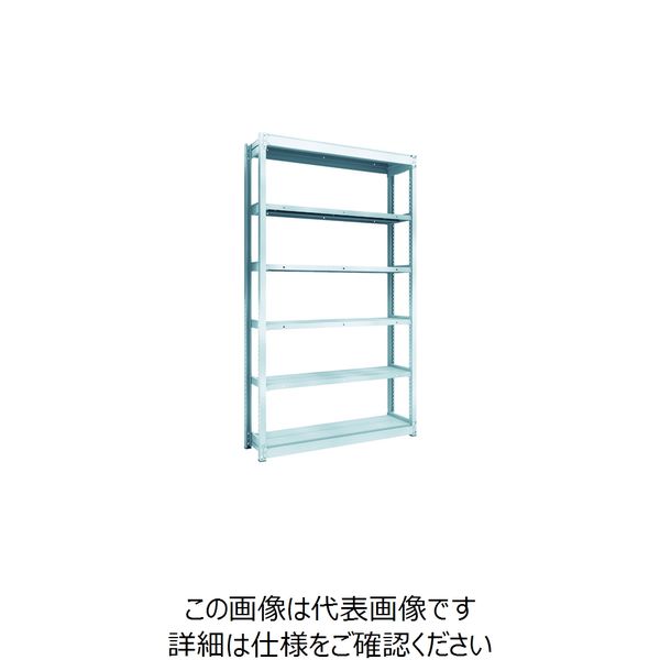 TRUSCO TUG型軽量ボルトレス棚 100kg 単体型 1240×324×H2100 6段 TUG100-74K-6 1台(1個)（直送品）