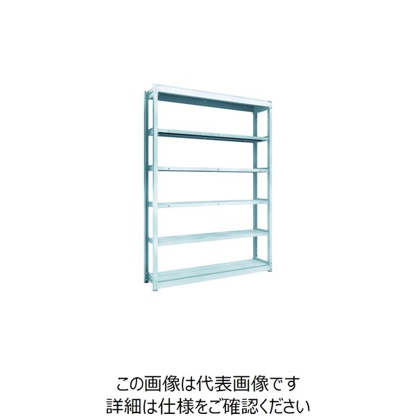 TRUSCO TUG型軽量ボルトレス棚 100kg 単体型 1540×324×H2100 6段 TUG100-75K-6 1台(1個)（直送品）