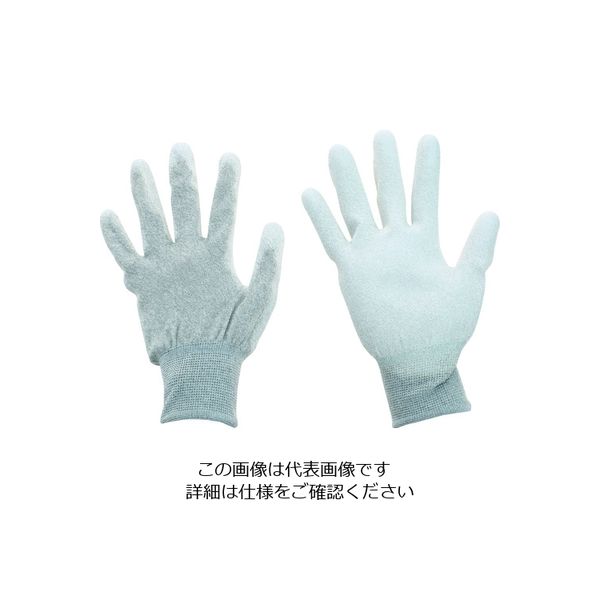 TRUSCO 銅繊維入ESD手袋 手のひらコートタイプ Lサイズ まとめ買い10双 ESD-GPCL-M10 1セット(10双)（直送品）
