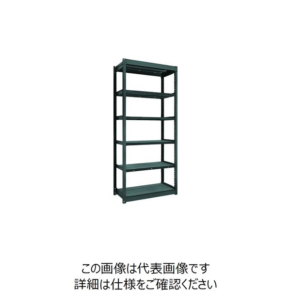 TRUSCO TUG型軽量ボルトレス棚 黒 100kg 単体型 1240×324×H2100 6段 TUG100-74K-6-BK（直送品）