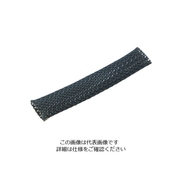 トラスコ中山 TRUSCO カラー編組チューブ 自然折径9mm 長さ10m 1巻 灰 BTC-9-GY 207-6362（直送品）