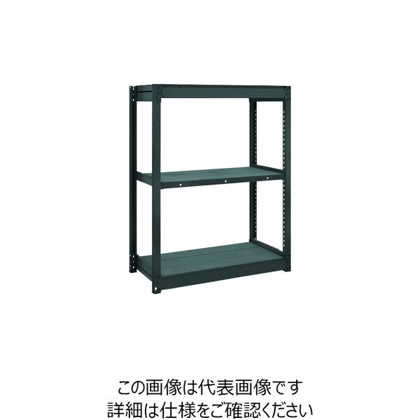 TRUSCO TUG型軽量棚 黒 100kg単体 940X324XH1200 3段 TUG100-43K-3-BK 1台(1個)（直送品）