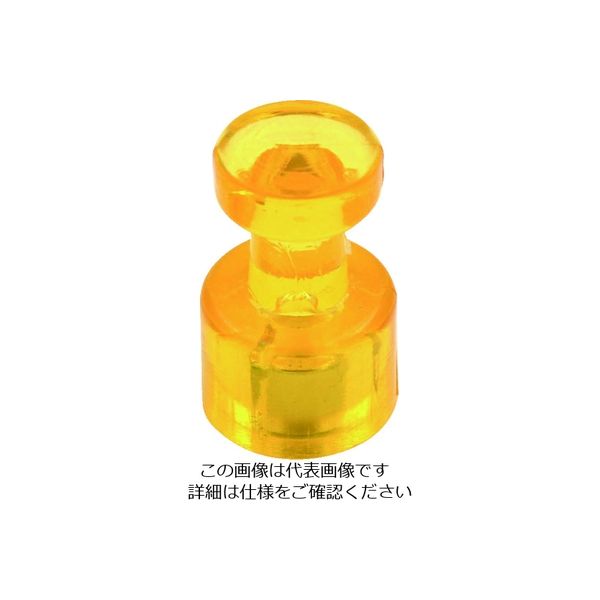 トラスコ中山 TRUSCO カラーマグネットピン 黄 100個入り TMPC100-Y 1パック(100個) 207-4808（直送品）