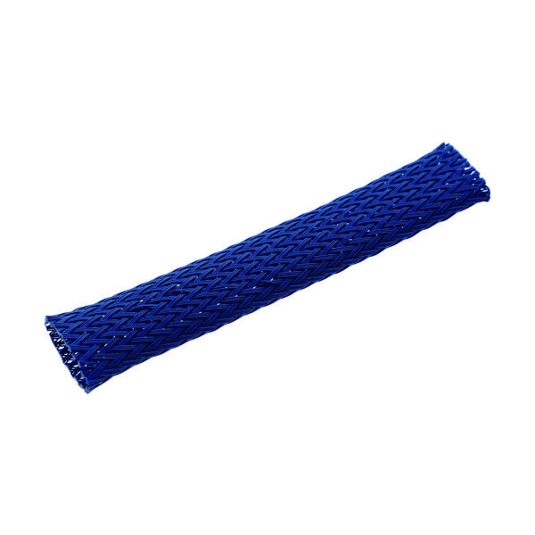 トラスコ中山 TRUSCO カラー編組チューブ 自然折径28mm 長さ10m 1巻 青 BTC-25-B 207-6353（直送品）