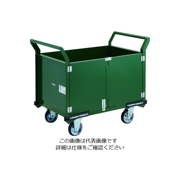 トラスコ中山 TRUSCO 鋼鉄製運搬車 900X600 観音扉付 プレス車輪 PH-26P 1台 207-7186（直送品）