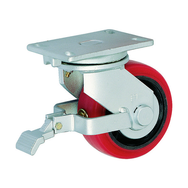 TRUSCO 重高荷重用キャスター 自在SP付 200MM 耐湿ウレタン車輪700KGF HR/HM200700PCI-TG-WB 1個（直送品）
