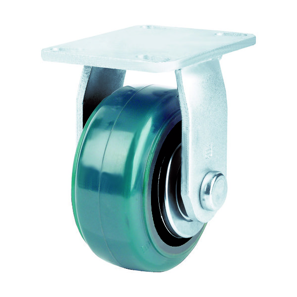 トラスコ中山 TRUSCO 超重高荷重用キャスター 固定 150MM 耐湿ウレタン車輪1200KGF TUSH150R-KPL 1個（直送品）