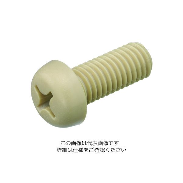 TRUSCO ポリフェニレンサルファイド(PPS) 十字穴付ナベ小ネジ M6X12 50本入 BPPS-PHM6X12 1袋(50本)（直送品）