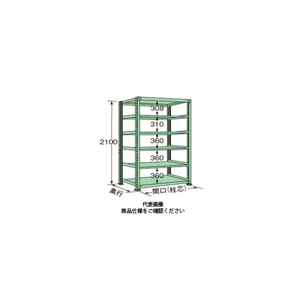 扶桑金属工業 中量ラック 300kg/段タイプ MG2112K06T 1個（直送品）