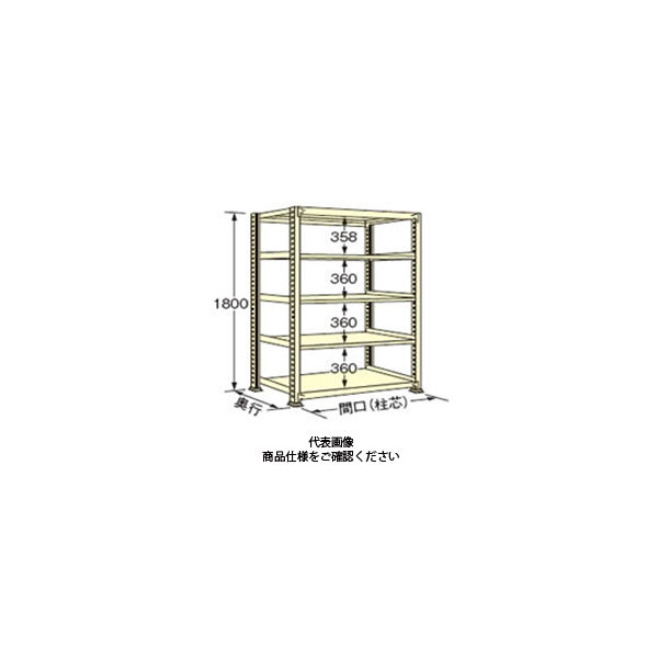 扶桑金属工業 中量ラック 500kg/段タイプ WM1818M05T 1個(直送品)