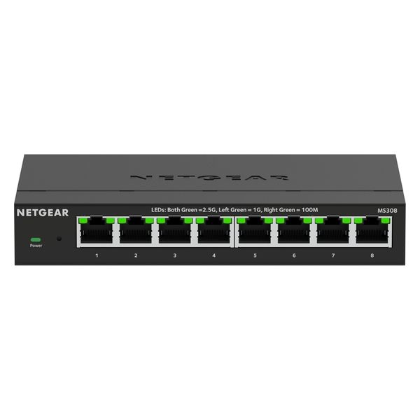 NETGEAR Inc.  ＭＳ３０８　２．５Ｇマルチギガ　８ポート　アンマネージスイッチ MS308-100JPS（直送品）