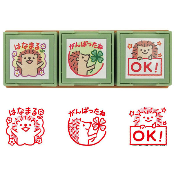 こどものかお ポチッと先生スタンプ 3個セット おうえん こどものかお ポチッと先生スタンプ 3個セット おうえん