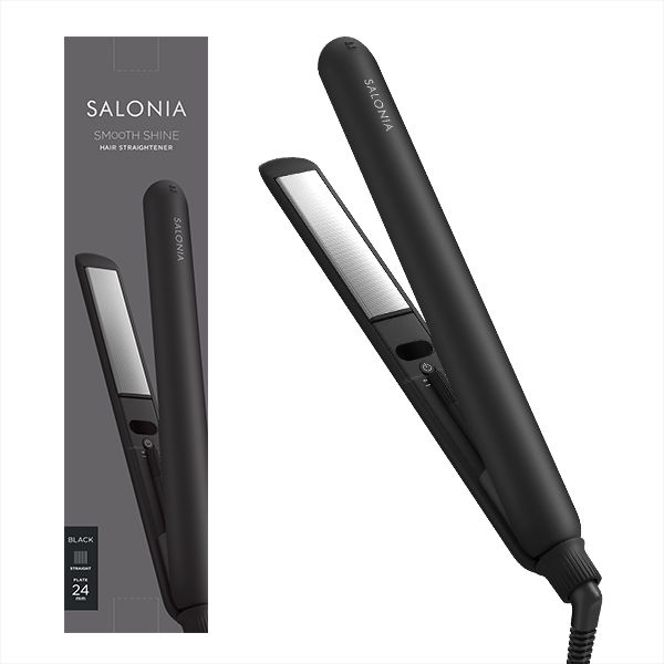 ★新品未開封★サロニア スムースシャイン ストレートヘアアイロン ブラック SALONIA（サロニア） スムースシャイン ストレートヘアアイロン